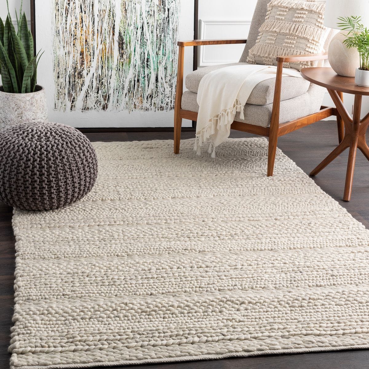 Clifton, Ivory 8' - durable rug perfect for high-traffic areas and stylish interiors | Image 1 | InSTYLE Home & Rugs