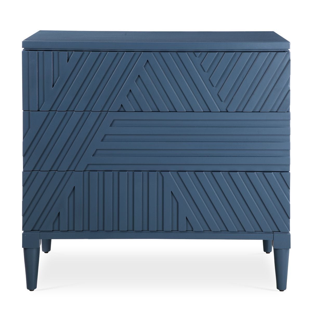 Colby 3 Drawer Chest, Blue - versatile drawer unit for office, bedroom, or living space | Image 1 | InSTYLE Home & Rugs