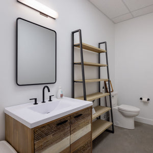 Metro Havana Vanity W31 inch in Solid Acacia Wood and Metal with White Basin - | Image 8 | InSTYLE Home & Rugs