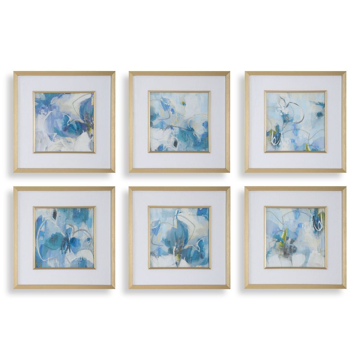 Fresh Start Framed Prints, Blue, S/6 - bold and creative art for unique interior décor | Image 1 | InSTYLE Home & Rugs