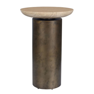Oslo Indoor-Outdoor Accent Table, Brass, 2 Cartons - chic accent table for contemporary home interiors | Image 5 | InSTYLE Home & Rugs