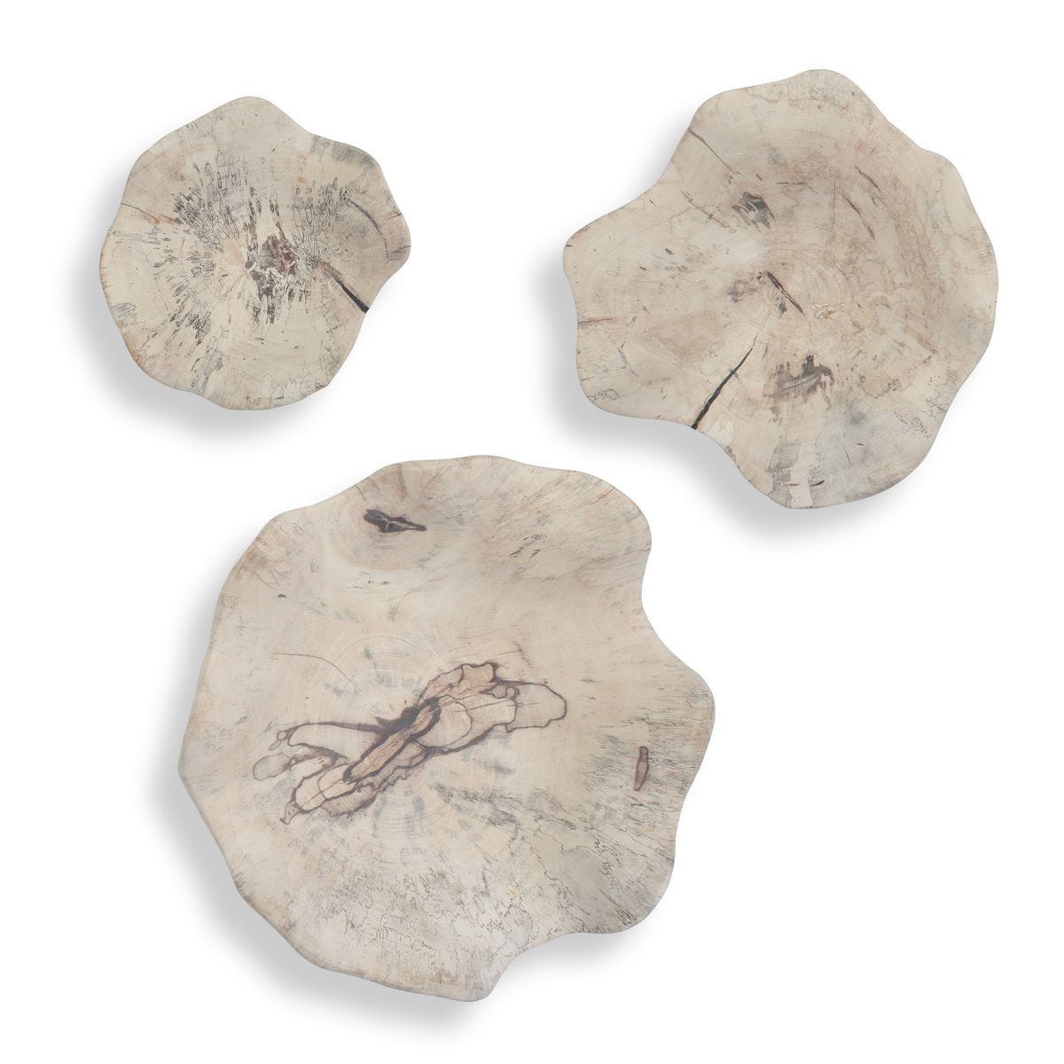 Teo Wood Wall Decor, Bleached S/3 - find the perfect pieces to complement your interior design | Image 1 | InSTYLE Home & Rugs