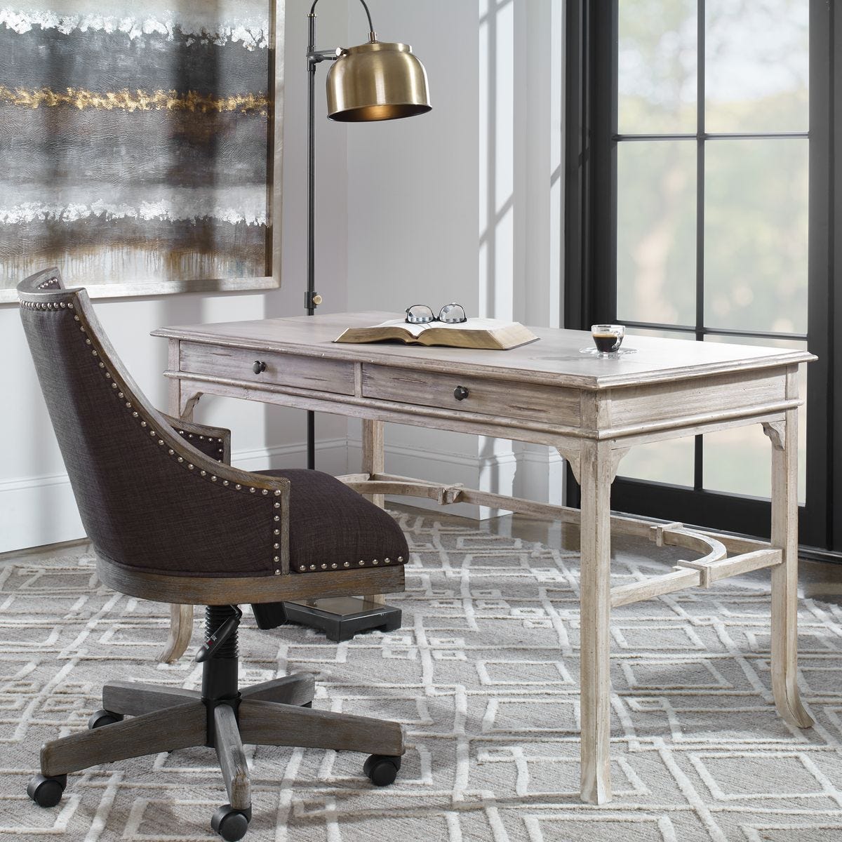 Bridgely Writing Desk - stylish desk for modern spaces | Image 2 | InSTYLE Home & Rugs