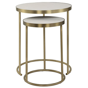 Aragon Nesting Tables, S/2, White - accent tables for living rooms | Image 4 | InSTYLE Home & Rugs
