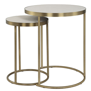 Aragon Nesting Tables, S/2, White - accent tables for living rooms | Image 5 | InSTYLE Home & Rugs