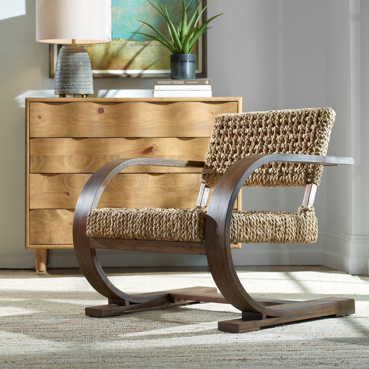 Rehema Accent Chair, Walnut - compact accent chair for adding personality to any room | Image 1 | InSTYLE Home & Rugs
