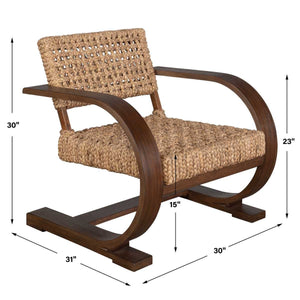 Rehema Accent Chair, Walnut - compact accent chair for adding personality to any room | Image 7 | InSTYLE Home & Rugs