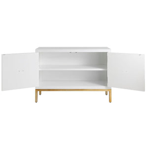 Aiken 2 Door Cabinet, White - perfect storage for drinks and glassware | Image 6 | InSTYLE Home & Rugs