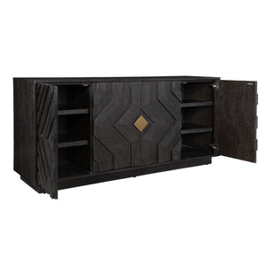 Faulkner 4 Door Cabinet - perfect storage for drinks and glassware | Image 3 | InSTYLE Home & Rugs