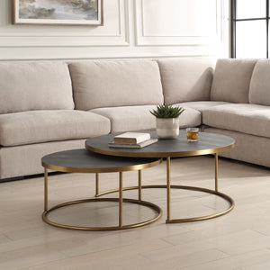 Aragon Nesting Coffee Tables, S/2, Gray - stylish tables for living rooms | Image 3 | InSTYLE Home & Rugs