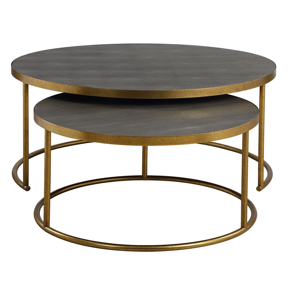 Aragon Nesting Coffee Tables, S/2, Gray - stylish tables for living rooms | Image 2 | InSTYLE Home & Rugs