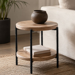 Johar Round Accent Table - chic accent table for contemporary home interiors | Image 2 | InSTYLE Home & Rugs