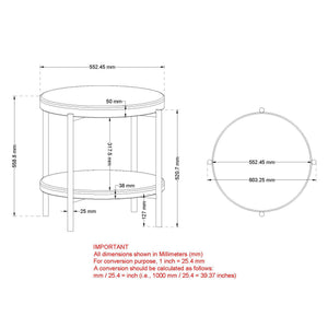 Johar Round Accent Table - chic accent table for contemporary home interiors | Image 9 | InSTYLE Home & Rugs