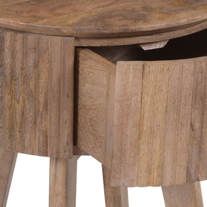 Balark Round 1 Drawer Accent Table - small accent table with storage for a clutter-free space | Image 7 | InSTYLE Home & Rugs