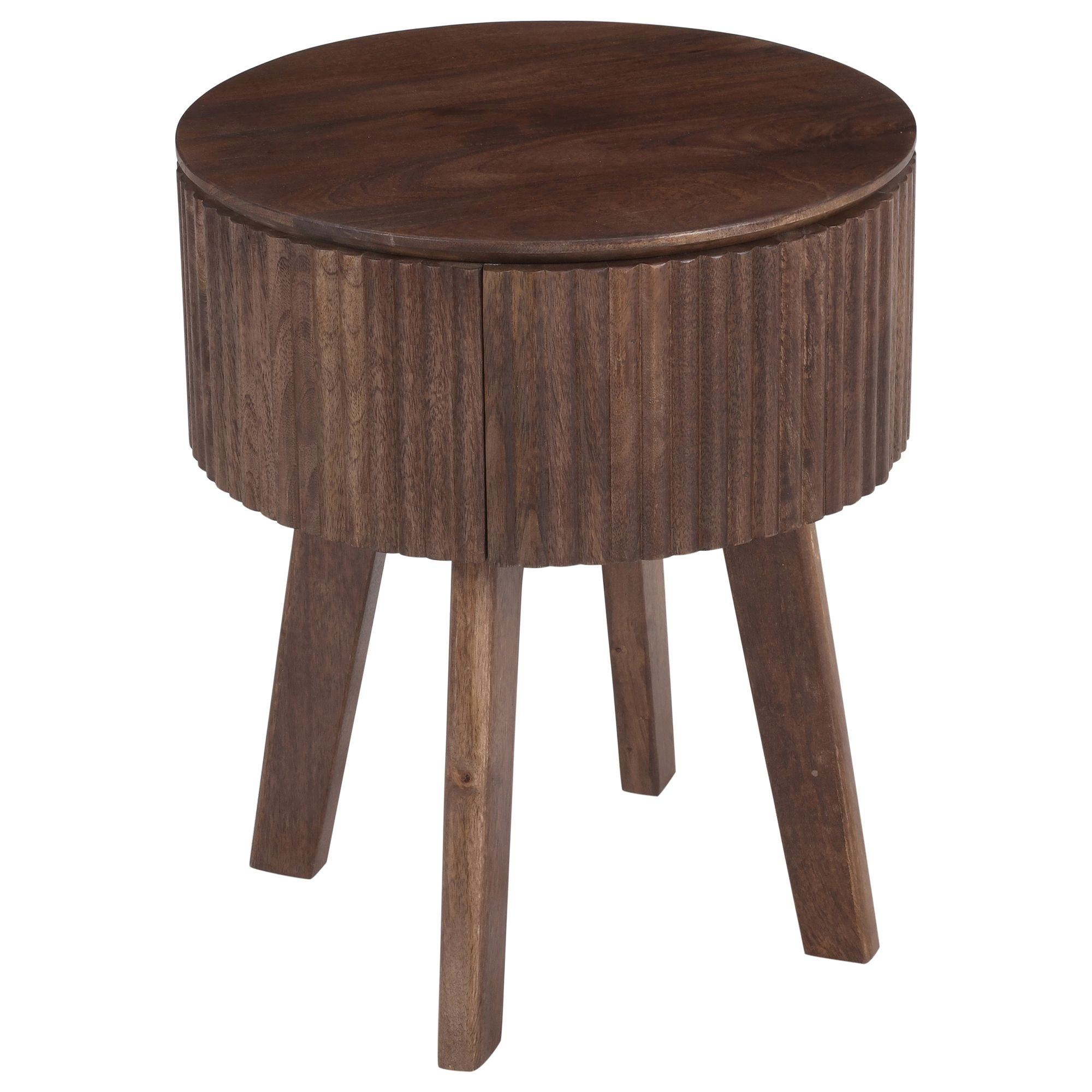 Balark Round 1 Drawer Accent Table - small accent table with storage for a clutter-free space | Image 2 | InSTYLE Home & Rugs