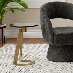 Devas Round Accent Table - small accent table with storage for a clutter-free space | Image 3 | InSTYLE Home & Rugs