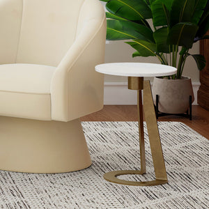 Devas Round Accent Table - small accent table with storage for a clutter-free space | Image 10 | InSTYLE Home & Rugs