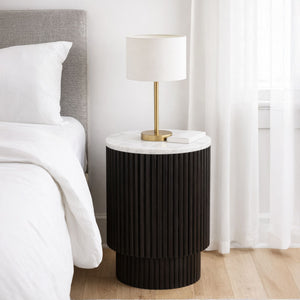 Reyna Round Accent Table with Storage - small accent table with storage for a clutter-free space | Image 3 | InSTYLE Home & Rugs