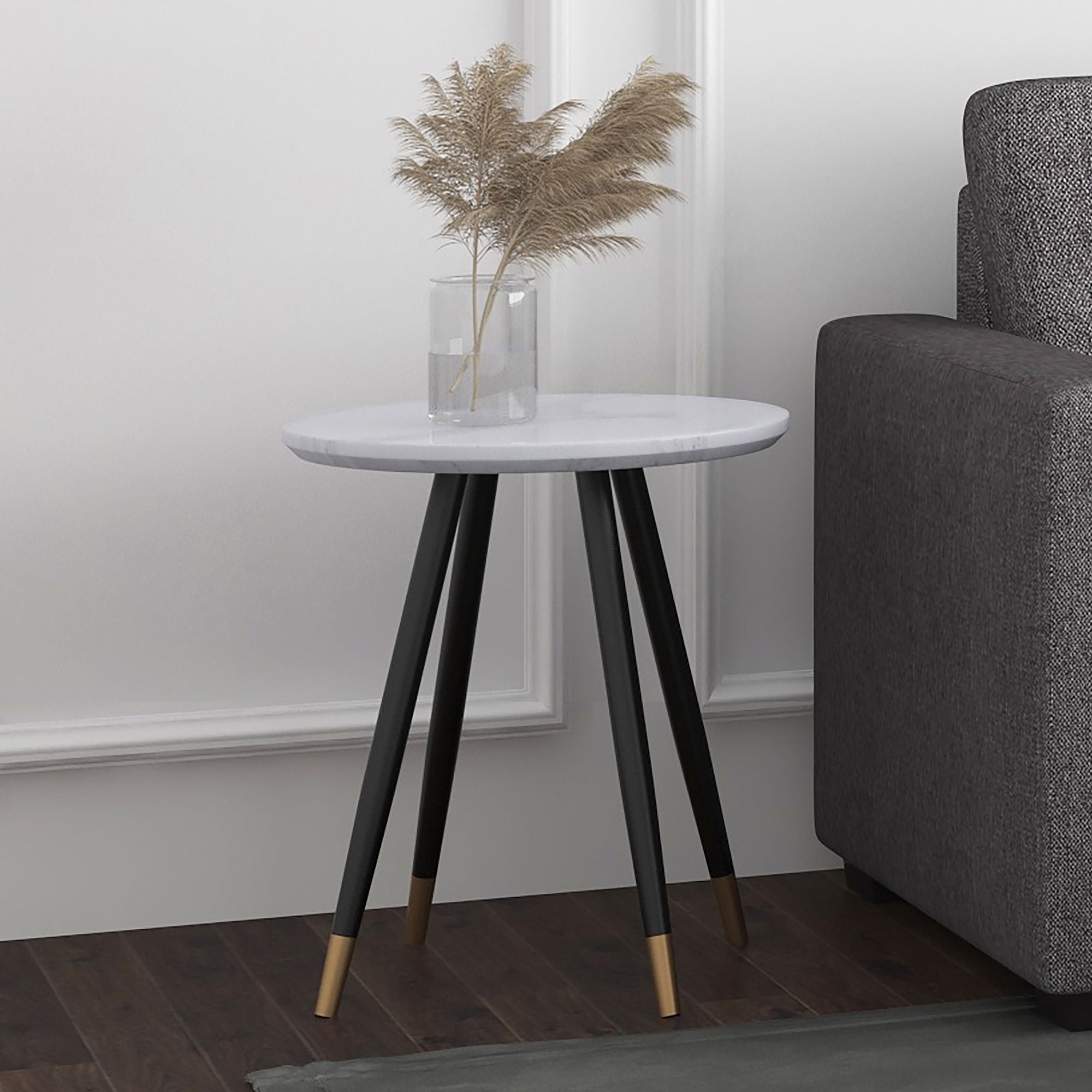 Emery Round Accent Table - functional accent table with unique design for any room | Image 2 | InSTYLE Home & Rugs