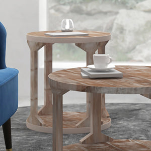 Avni Round Accent Table - small accent table with storage for a clutter-free space | Image 2 | InSTYLE Home & Rugs