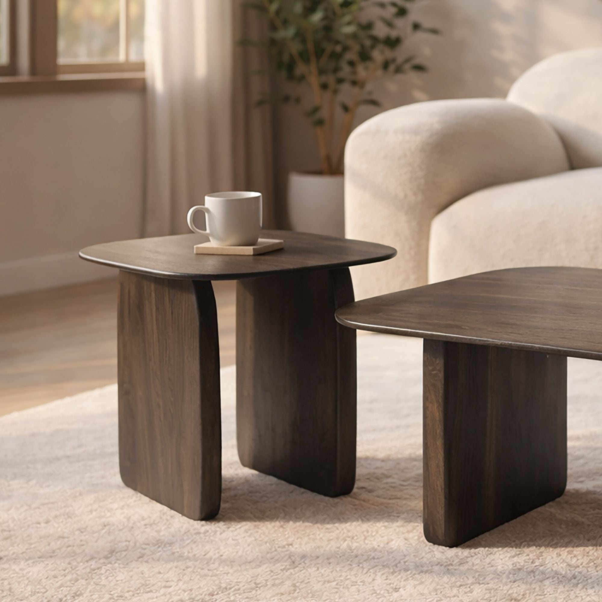 Bazul Organic Accent Table - small accent table with storage for a clutter-free space | Image 2 | InSTYLE Home & Rugs