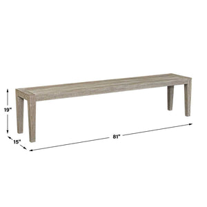 Kirkham Outdoor Bench - durable bench with modern style | Image 7 | InSTYLE Home & Rugs