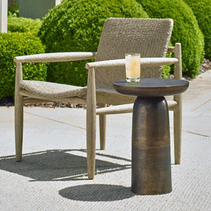 Joppa Indoor-Outdoor Accent Table, Golden Dark Bronze - functional accent table with unique design for any room | Image 1 | InSTYLE Home & Rugs