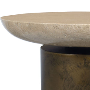 Oslo Indoor-Outdoor Accent Table, Brass, 2 Cartons - chic accent table for contemporary home interiors | Image 6 | InSTYLE Home & Rugs
