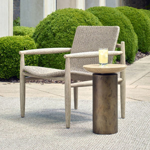 Oslo Indoor-Outdoor Accent Table, Brass, 2 Cartons - chic accent table for contemporary home interiors | Image 1 | InSTYLE Home & Rugs