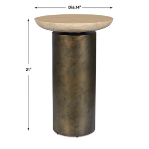 Oslo Indoor-Outdoor Accent Table, Brass, 2 Cartons - chic accent table for contemporary home interiors | Image 7 | InSTYLE Home & Rugs