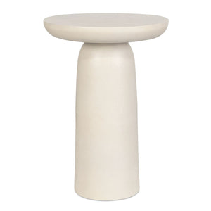 Joppa Indoor-Outdoor Accent Table, Warm White - small accent table with storage for a clutter-free space | Image 2 | InSTYLE Home & Rugs