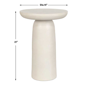 Joppa Indoor-Outdoor Accent Table, Warm White - small accent table with storage for a clutter-free space | Image 5 | InSTYLE Home & Rugs