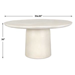 Madrone Indoor-Outdoor Dining Table, Warm White - stylish dining table for gatherings | Image 6 | InSTYLE Home & Rugs