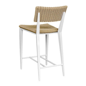 Calbas Outdoor Counter Stool, White - sleek stools for kitchen bars | Image 6 | InSTYLE Home & Rugs