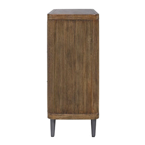 Pinstripe 2 Door Cabinet - stylish bar carts for entertaining | Image 5 | InSTYLE Home & Rugs