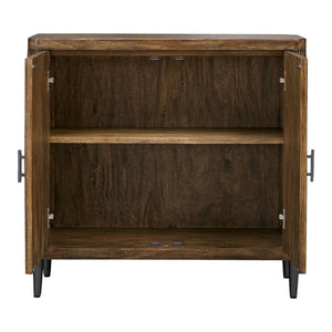 Pinstripe 2 Door Cabinet - stylish bar carts for entertaining | Image 6 | InSTYLE Home & Rugs