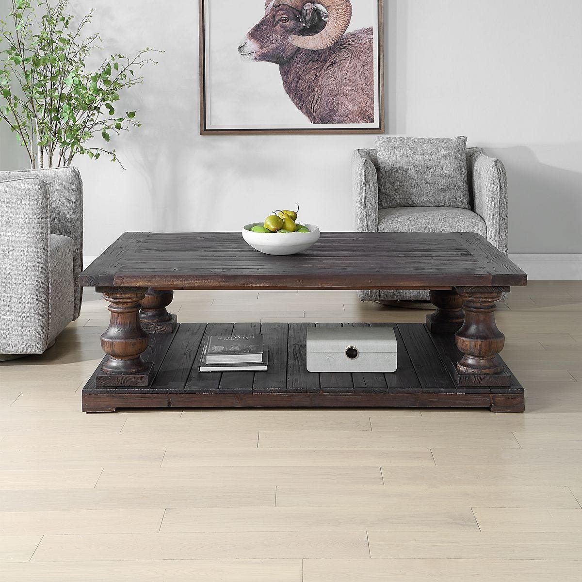 Stratford Coffee Table, Walnut - functional centerpieces for homes | Image 1 | InSTYLE Home & Rugs
