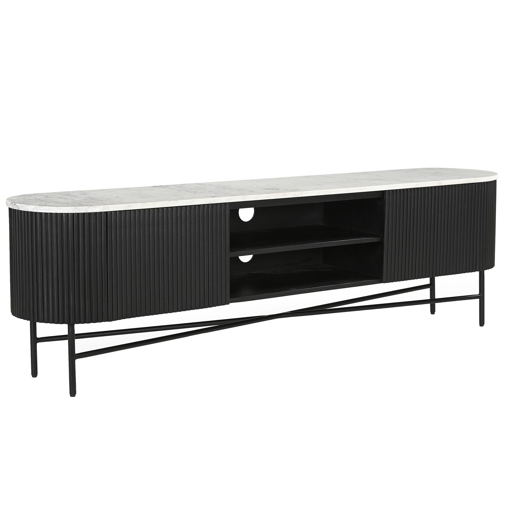 Reyna Media Cabinet, 71" - versatile media cabinet with doors to hide cables and clutter | Image 1 | InSTYLE Home & Rugs