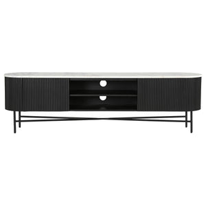 Reyna Media Cabinet, 71" - versatile media cabinet with doors to hide cables and clutter | Image 6 | InSTYLE Home & Rugs