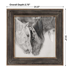 Custom Black and White Horses Framed Print - timeless artwork that brings character to any space | Image 7 | InSTYLE Home & Rugs