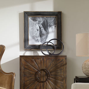 Custom Black and White Horses Framed Print - timeless artwork that brings character to any space | Image 1 | InSTYLE Home & Rugs