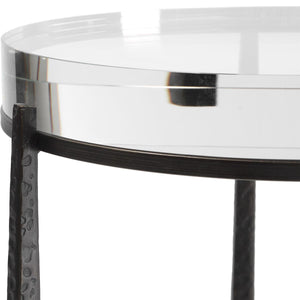 Midas Round Accent Table, Dark Bronze - functional accent table with unique design for any room | Image 7 | InSTYLE Home & Rugs