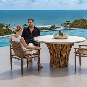 Sumba Outdoor Dining Chair, Golden Flax - comfortable dining experience | Image 15 | InSTYLE Home & Rugs