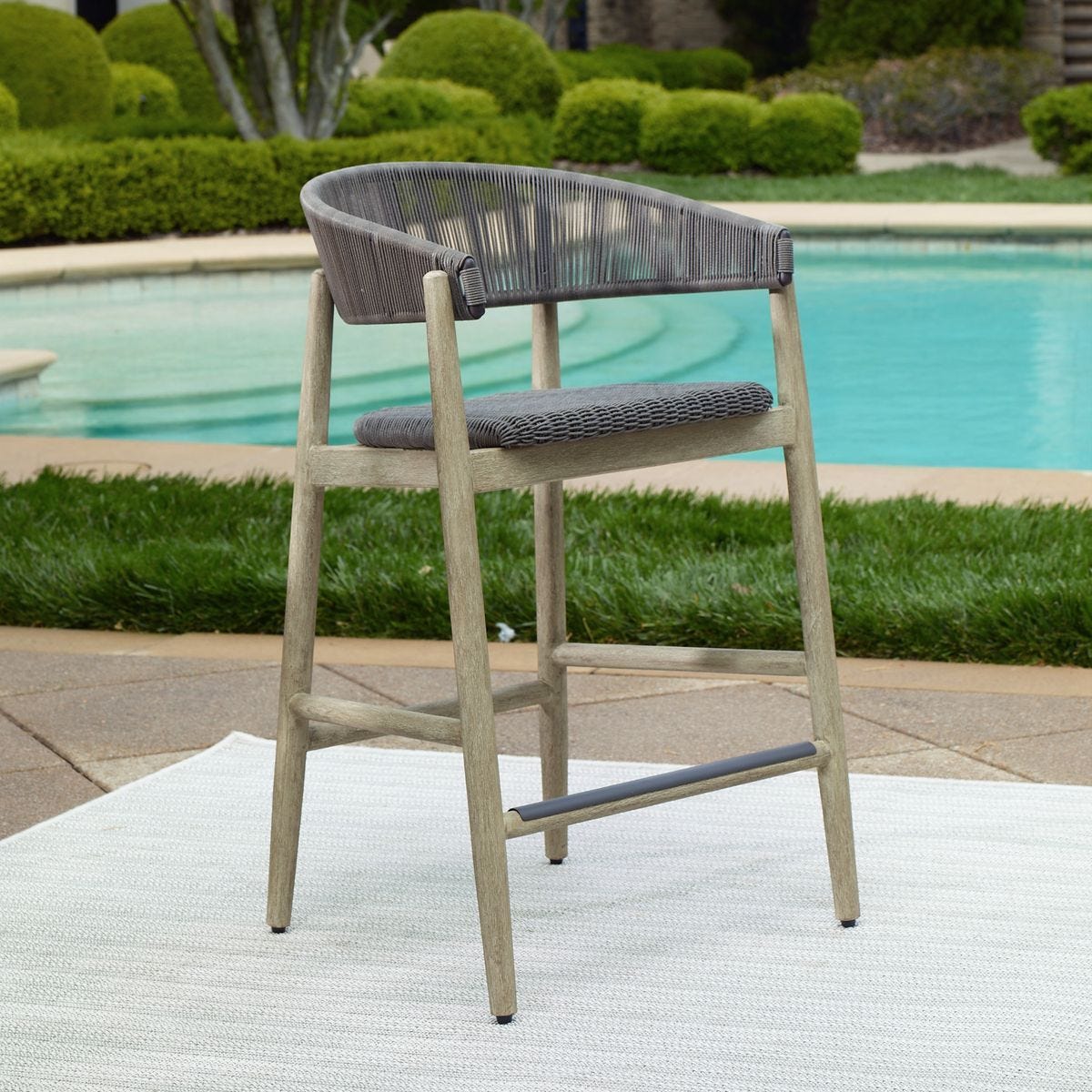 Dermott Outdoor Counter Stool - ergonomic design for comfort | Image 1 | InSTYLE Home & Rugs