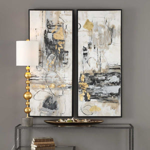 Life Scenes Hand Painted Canvases, S/2 - bold and creative art for unique interior décor | Image 1 | InSTYLE Home & Rugs
