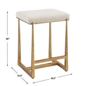 Midas Counter Stool, Gold - ergonomic design for comfort | Image 9 | InSTYLE Home & Rugs