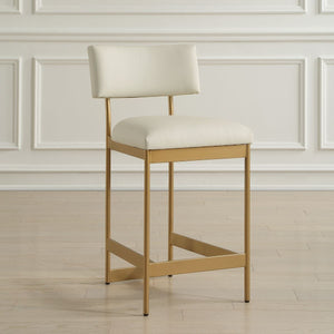 Apsley Counter Stool, Gold - perfect for modern counters | Image 3 | InSTYLE Home & Rugs
