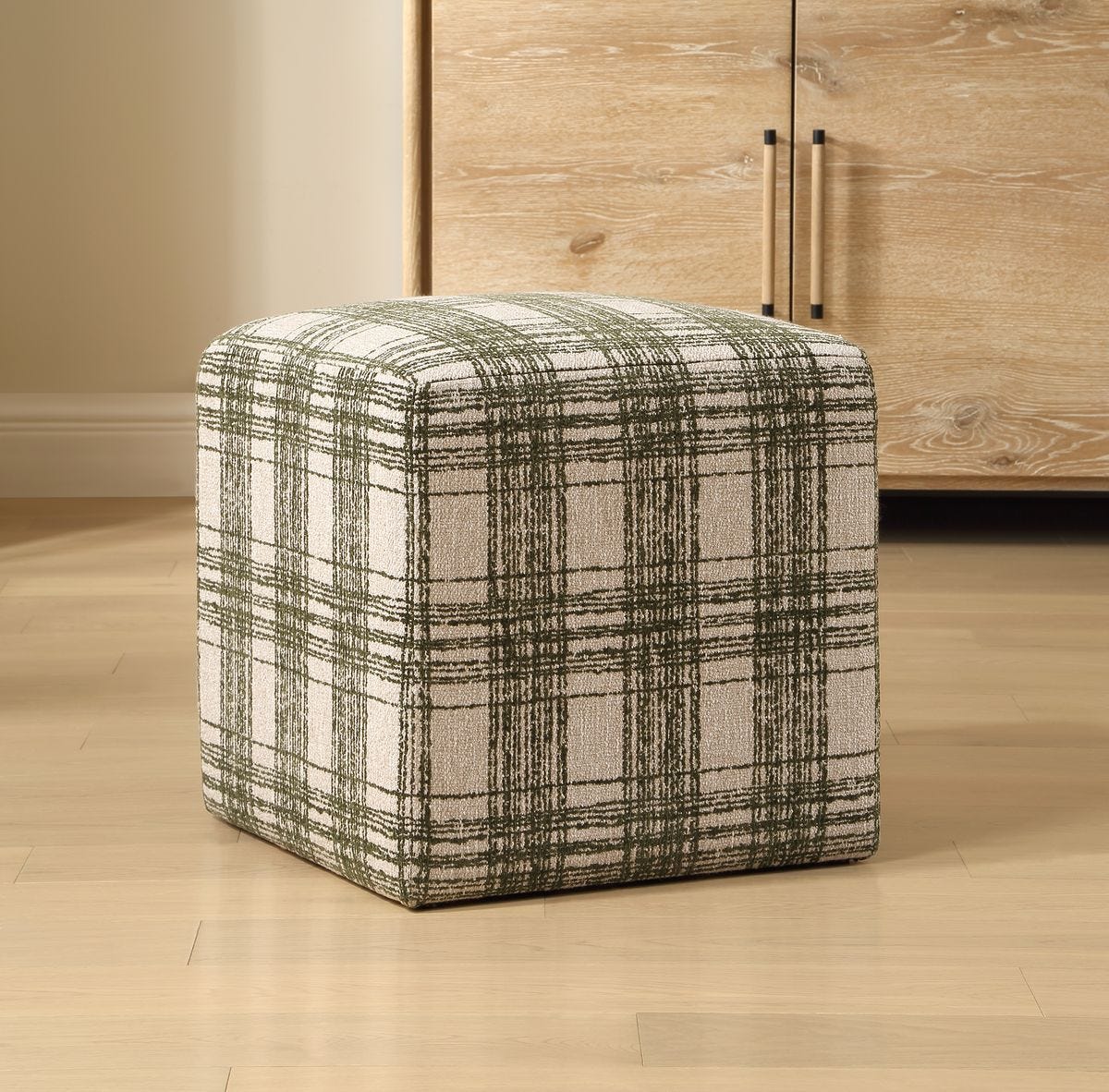 Joie Ottoman, Ireland Plaid - perfect footrests with style | Image 1 | InSTYLE Home & Rugs