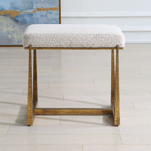 Midas Small Bench, Gold - stylish bench for any space | Image 1 | InSTYLE Home & Rugs