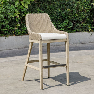 Paloma Outdoor Bar Stool - comfortable bar stool with ergonomic design for long-lasting use | Image 1 | InSTYLE Home & Rugs